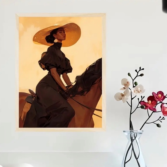 New Stunning African American woman Elegant Equestrian unframed print 🔥✨✨✨ - Picture 2 of 4